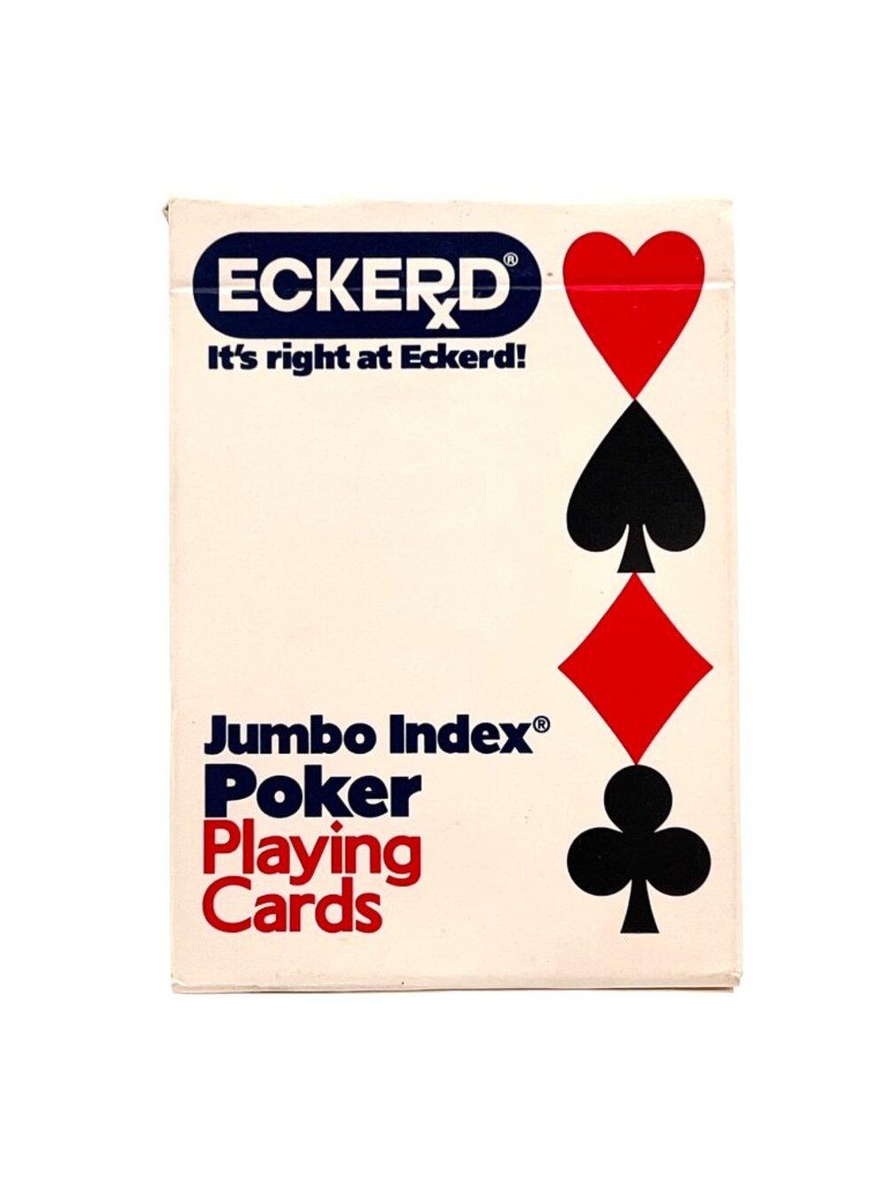 Eckerd Jumbo Index Poker Playing Cards New Sealed Deck Vintage Collectors Games